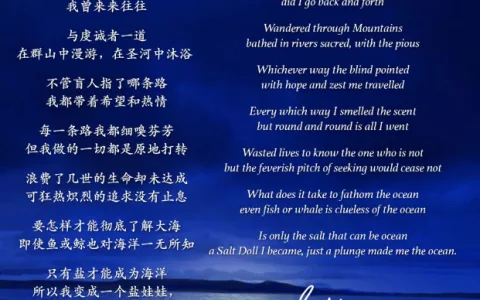 瑜伽士的诗丨《盐娃娃》